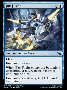 牌客窝 万智牌 仙儿飞空 Fae Flight  银 蓝色