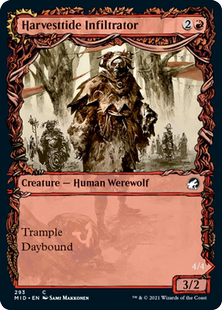 君牌窝 万智牌 依尼翠黯夜猎踪 MID 收成节渗透人异画 铁 中英 红