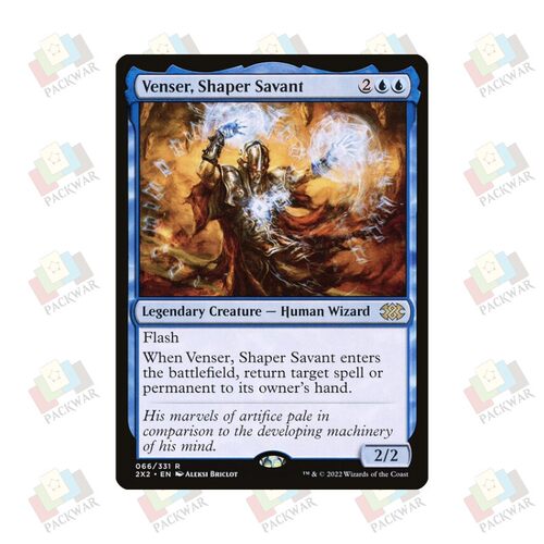 万智牌 塑形学者凡瑟 Venser, Shaper Savant 金 蓝 闪
