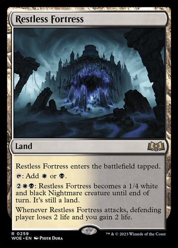 牌客窝 万智牌  不息要塞 Restless Fortress 金 地