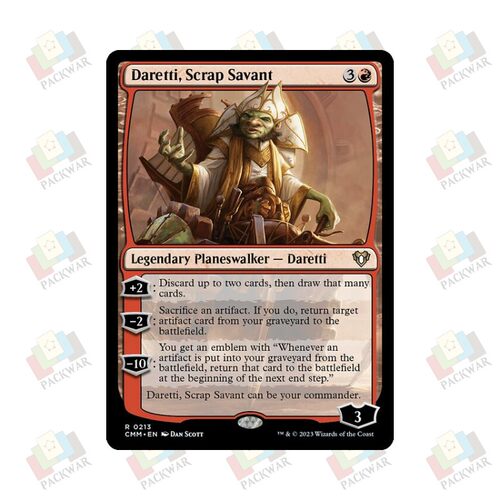 牌客窝 万智牌 拆解学究达雷迪 Daretti, Scrap Savant 金 红