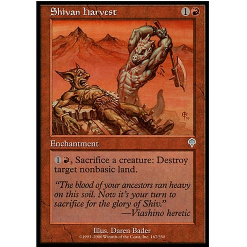 牌客窝 万智牌 西瓦收成 Shivan Harvest 银 红