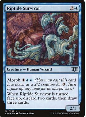 牌客窝 万智牌  激流余生者  Riptide Survivor  银 蓝