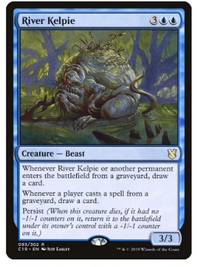 牌客窝 万智牌  河流凯尔比  River Kelpie  金 蓝 英文