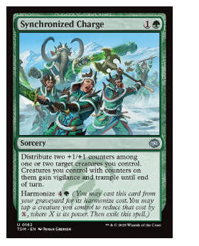 牌客窝 万智牌  同步冲锋 Synchronized Charge 银 绿