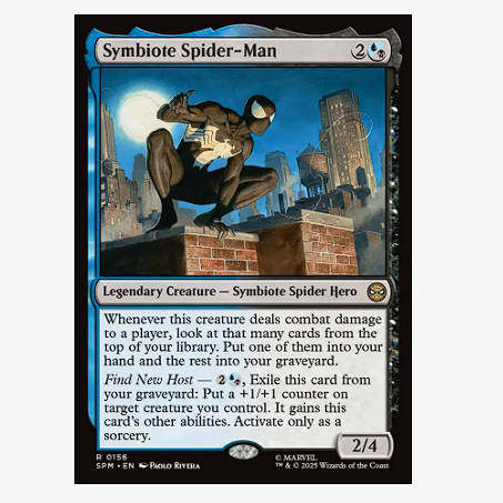 牌客窝 万智牌 共生体蜘蛛侠 Symbiote Spider-Man 金 多色 闪