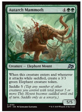 牌客窝 万智牌  领头长毛象 Autarch Mammoth 银 绿 闪