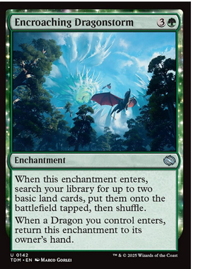 牌客窝 万智牌 侵地龙袭暴 Encroaching Dragonstorm 银 绿色