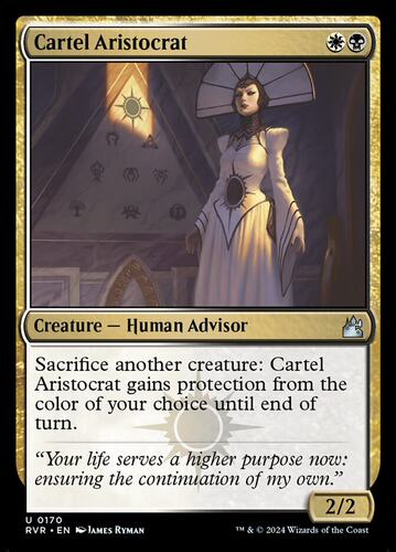 牌客窝 万智牌  联会豪族 Cartel Aristocrat 银 多色