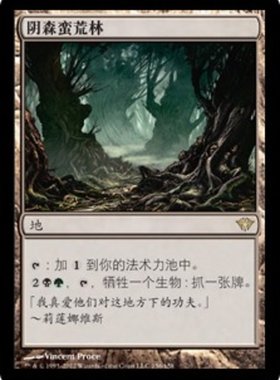 牌客窝 万智牌   阴森蛮荒林 Grim Backwoods 金 地