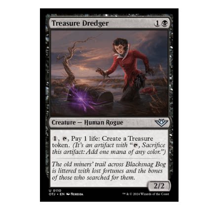 牌客窝 万智牌 宝藏挖掘客 Treasure Dredger 银 黑