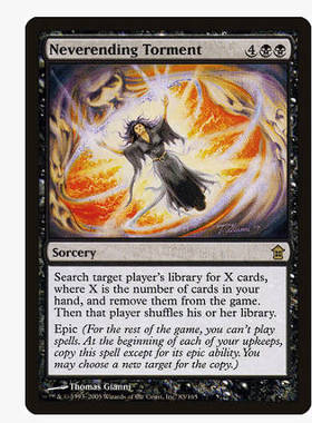 牌客窝 万智牌 不尽折磨 Neverending Torment 金 黑