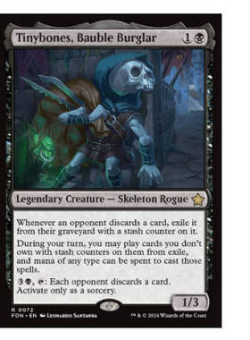 牌客窝 万智牌 饰品妙盗细骨 Tinybones, Bauble Burglar 金 黑