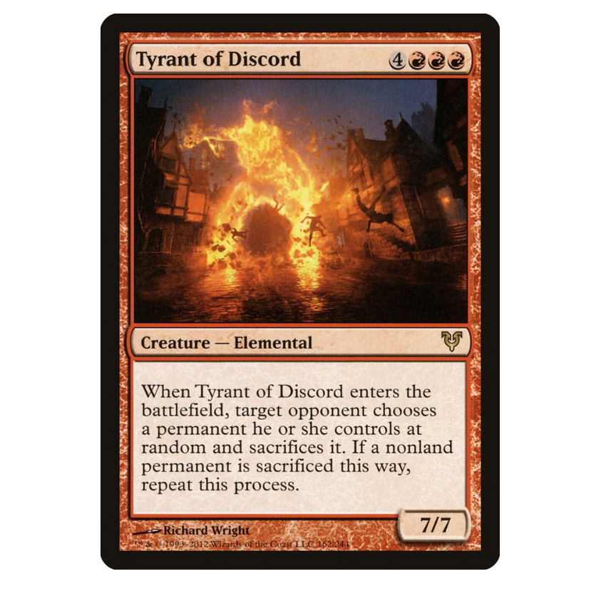 牌客窝 万智牌 走调暴君 Tyrant of Discord 金 红