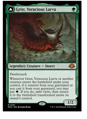 牌客窝 万智牌 贪饕幼虫格蕊斯 Grist, Voracious Larva 秘稀 绿