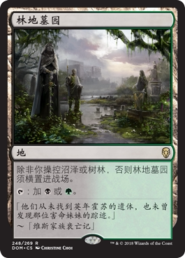 牌客窝 万智牌  林地墓园  Woodland Cemetery  金 地 闪