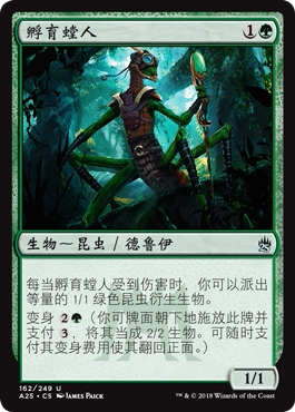 牌客窝 万智牌 孵育螳人 Broodhatch Nantuko 银 绿 闪