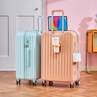 维多利亚旅行者多功能行李箱杯架可充电拉杆箱登机密码箱306