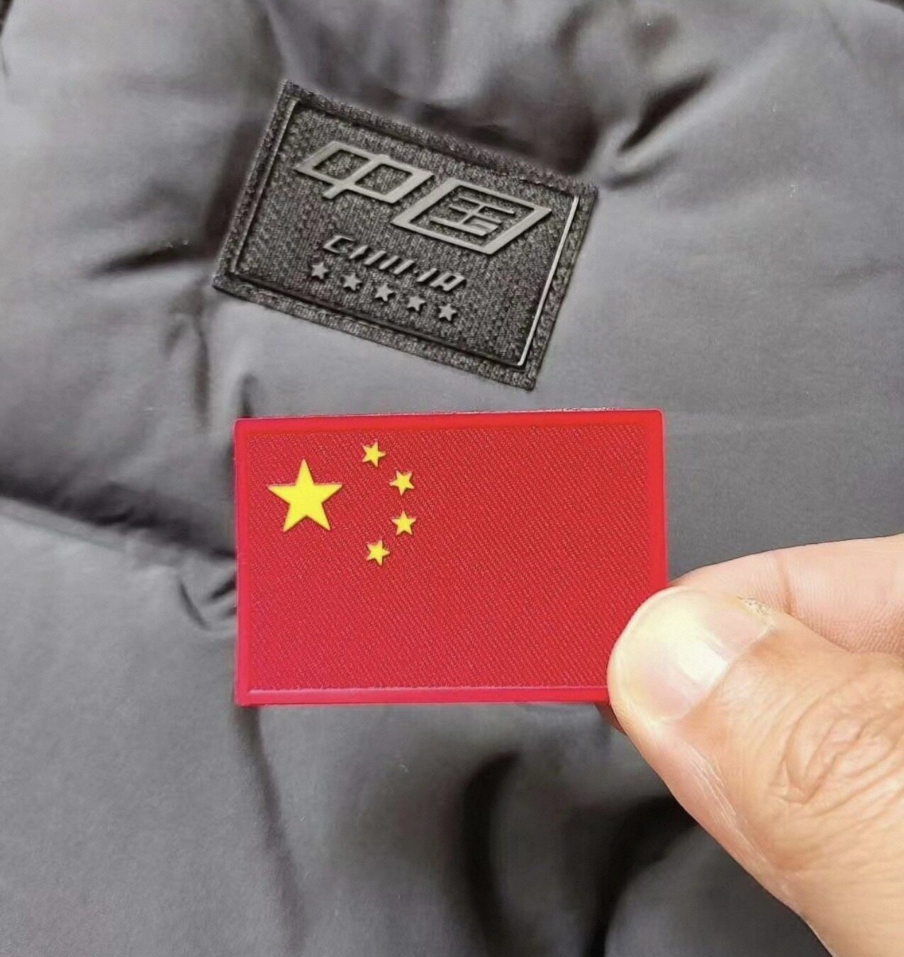 李宁原装国旗贴标适用于李宁长款羽绒服国旗魔术贴标红旗魔术贴