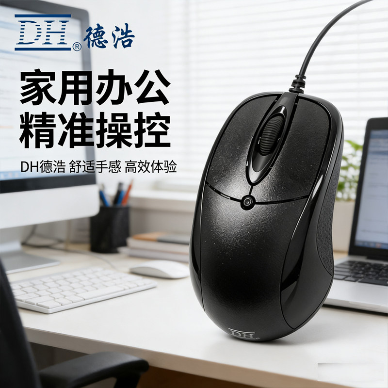 正品DH/德浩OP-300C网吧有线USB光电游戏鼠标办公电脑笔记本力胜