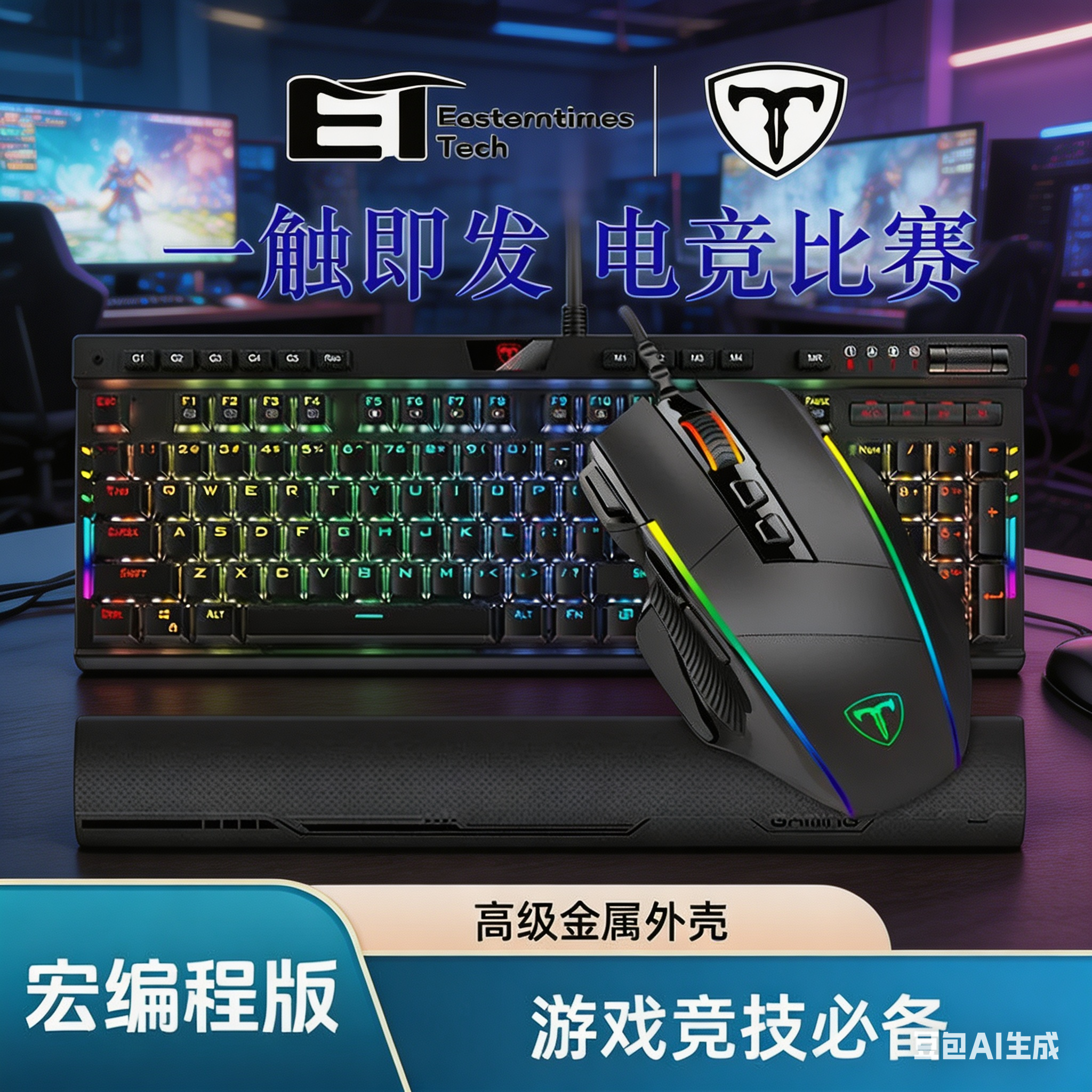 Eastern Times一整套机械键盘可编程全键无冲热拔插RG