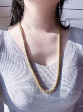 【BW中古】中古法产浓金蛇骨长项链