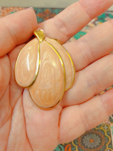 单圈40cm napier打标浓金流沙珐琅可做双圈项链 BW中古