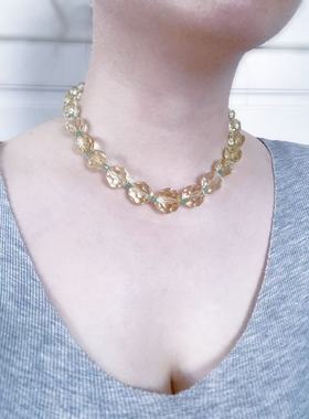 【BW中古】中古Vintage黄水晶琉璃项链