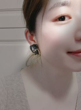 【BW中古】中古Kramer黑色花朵耳夹