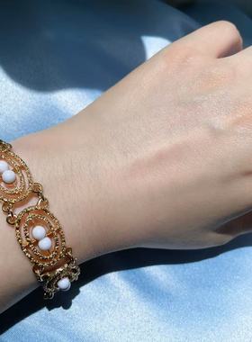 【BW中古】中古考文垂书本款浓金琉璃珠手链