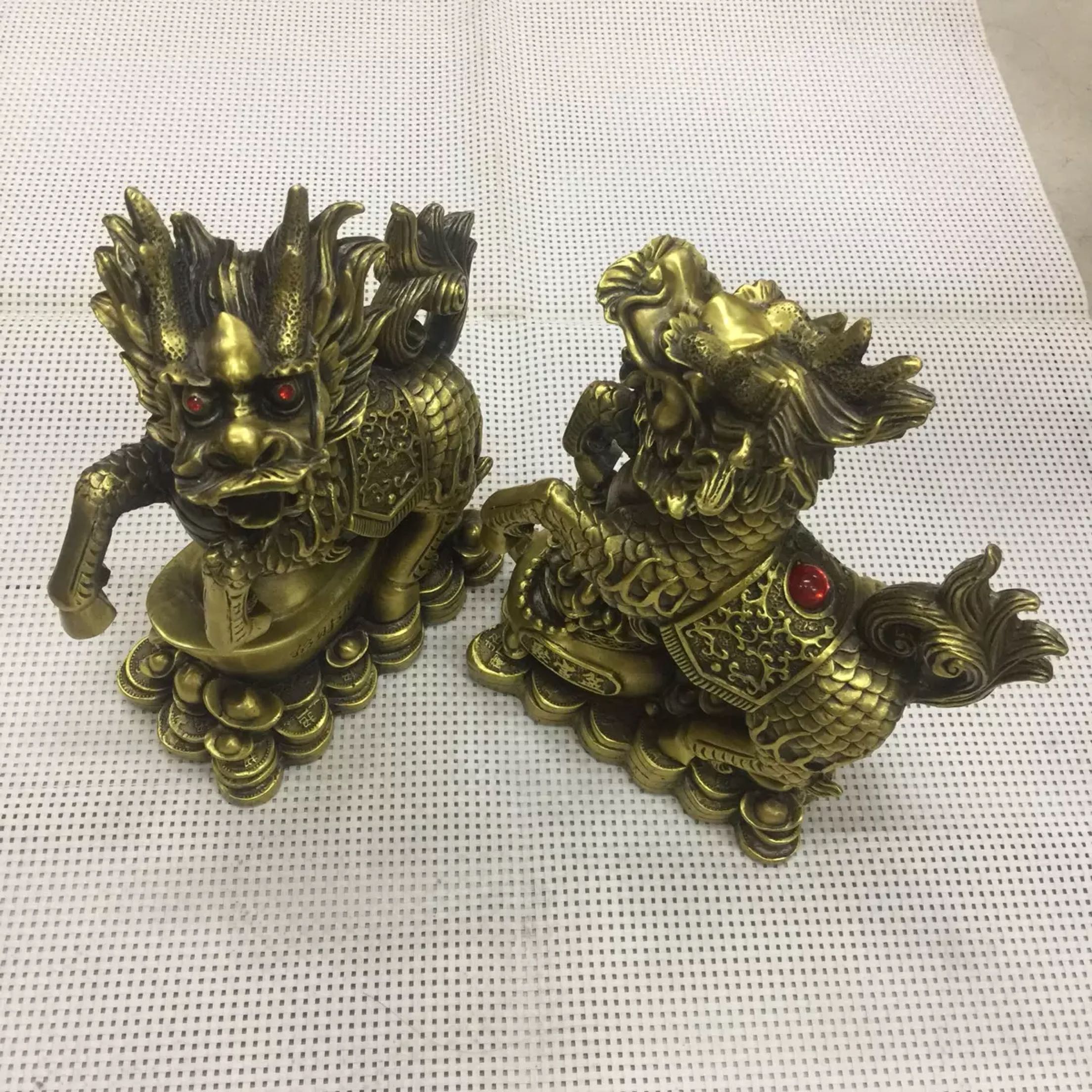 纯铜麒麟摆件元宝麒麟神兽