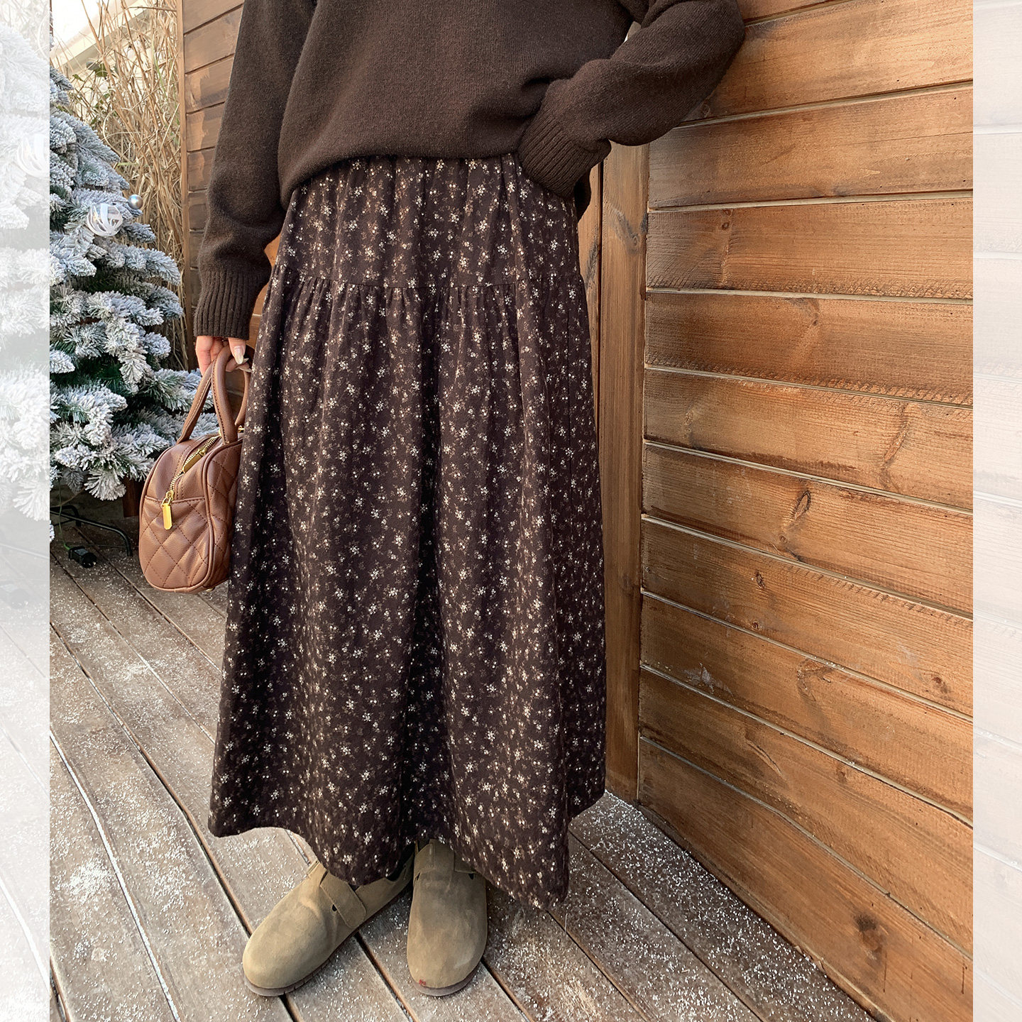 大码女装磨毛碎花美拉德A字裙胖mm松紧腰显瘦中长款半身裙子20957,女装/女士精品,大码半身裙,淘宝优惠券,粉丝福利购,淘宝优惠卷