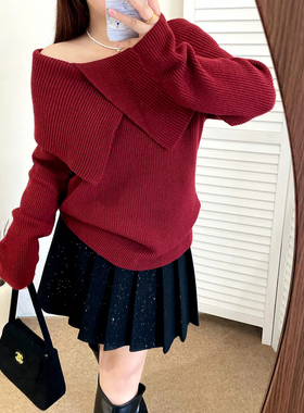 大码女装设计感A字短裙高腰亮片半身裙胖mm宽松减龄百褶裙子20940