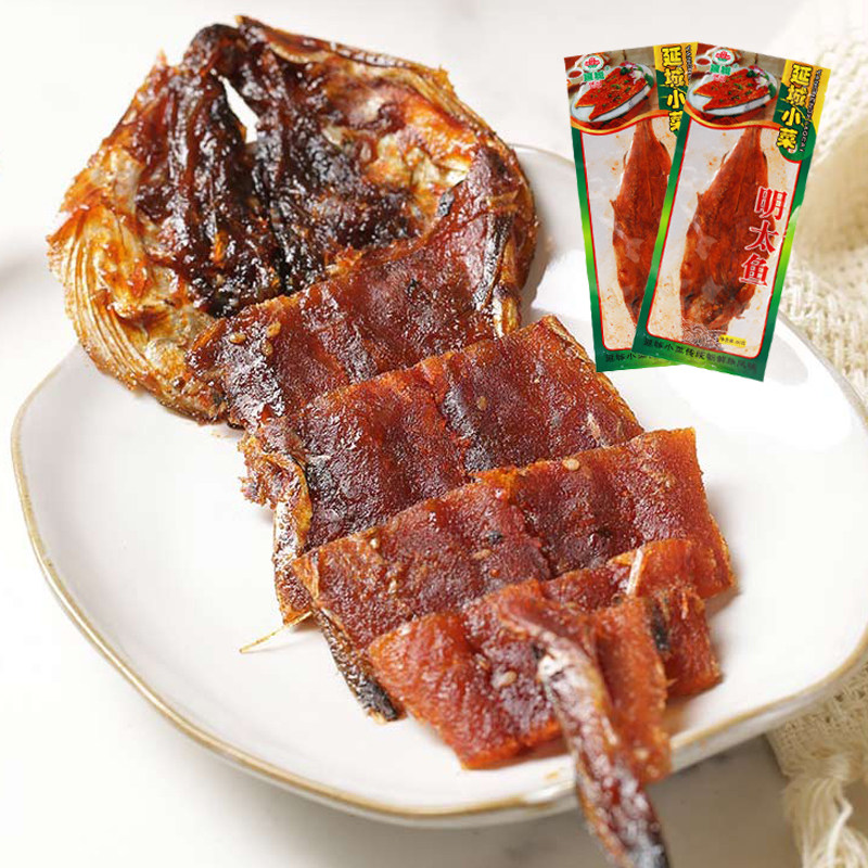 延边特产朝鲜族延城辣明太鱼手撕辣鱼丝甜辣风味即食零食棒鱼70g
