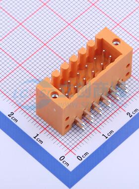 插拔式接线端子 KF2EDGERM-3.5-2*6P 弯插,P=3.5mm 板端/插座-闭