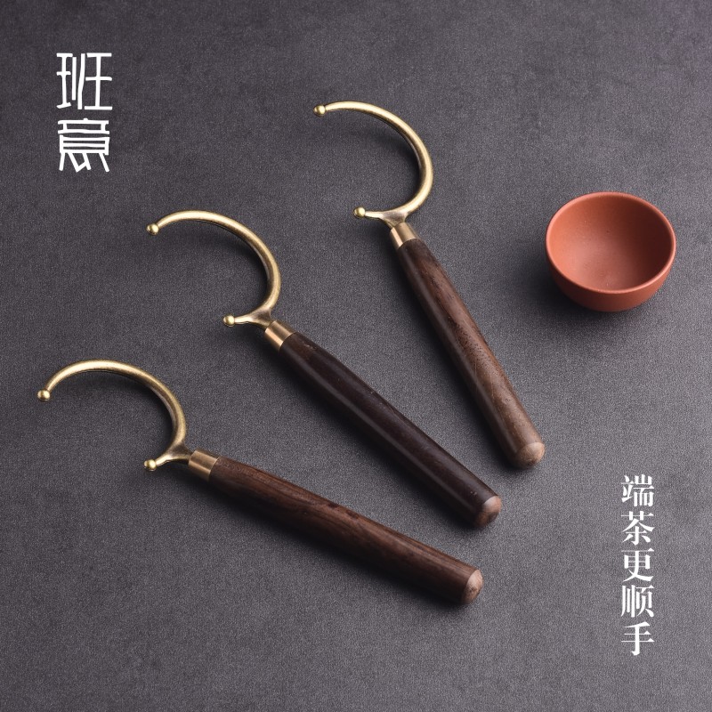 班意黑檀杯叉实木防烫卫生茶叉