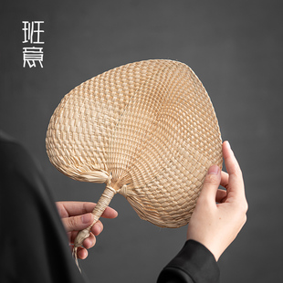 棕叶大蒲扇夏季手工草编团扇婴儿葵扇棕榈叶纳凉驱蚊宝宝手摇扇子