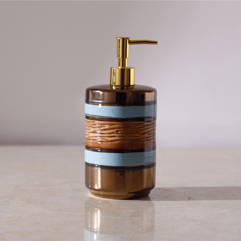 复古风创意陶瓷洗手液浴室洗发水沐浴露瓶分装瓶乳液按压式空瓶子