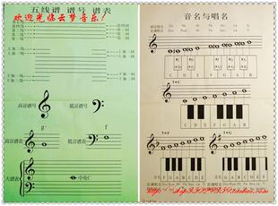 音乐教具音乐教学挂图五线谱挂图简谱挂图 乐理知识挂图20张包邮
