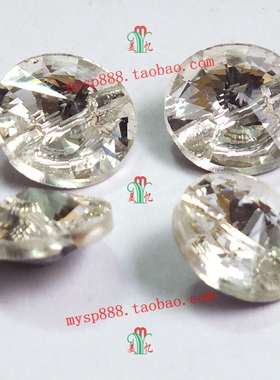 圆形透明白色纽扣手缝钻diy婚纱毛衣服装饰品腰带童鞋子水晶材料