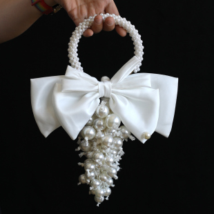 高级感婚纱影楼原创葡萄串珍珠串小众个性 结婚摄影饰品高级感礼物