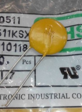 TKS压敏电阻 TVR20511 20MM 510V 黄色 20D511K