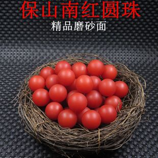 天然保山磨砂南红玛瑙散珠圆珠隔珠配珠金刚星月菩提佩珠diy手串