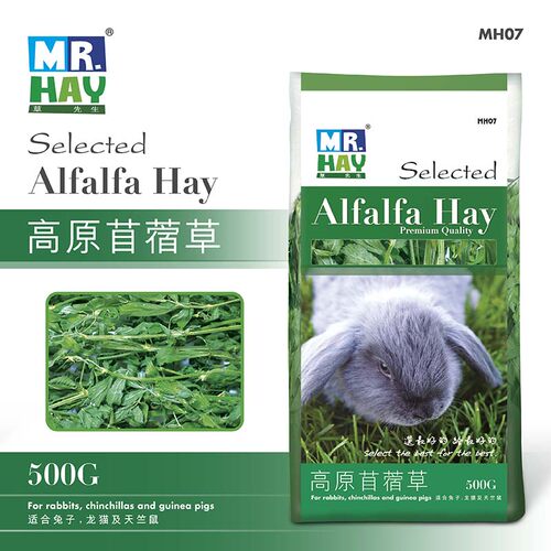 香港正品 MR HAY 草先生高级精选兔子龙猫苜蓿草 MH07 500g