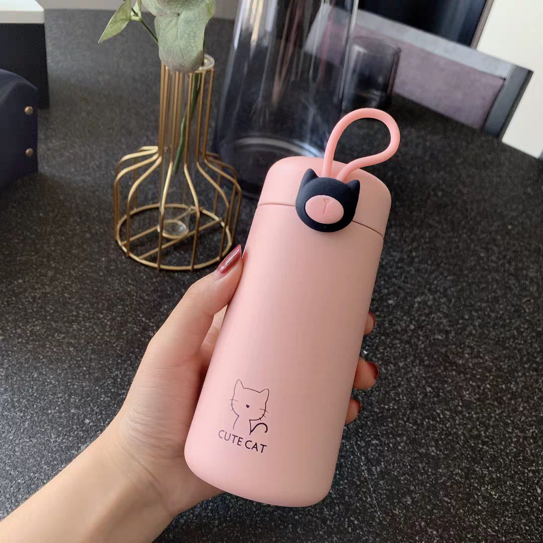 女生口袋保温杯小巧迷你杯子方便携带儿童水杯小号自带提绳随手杯