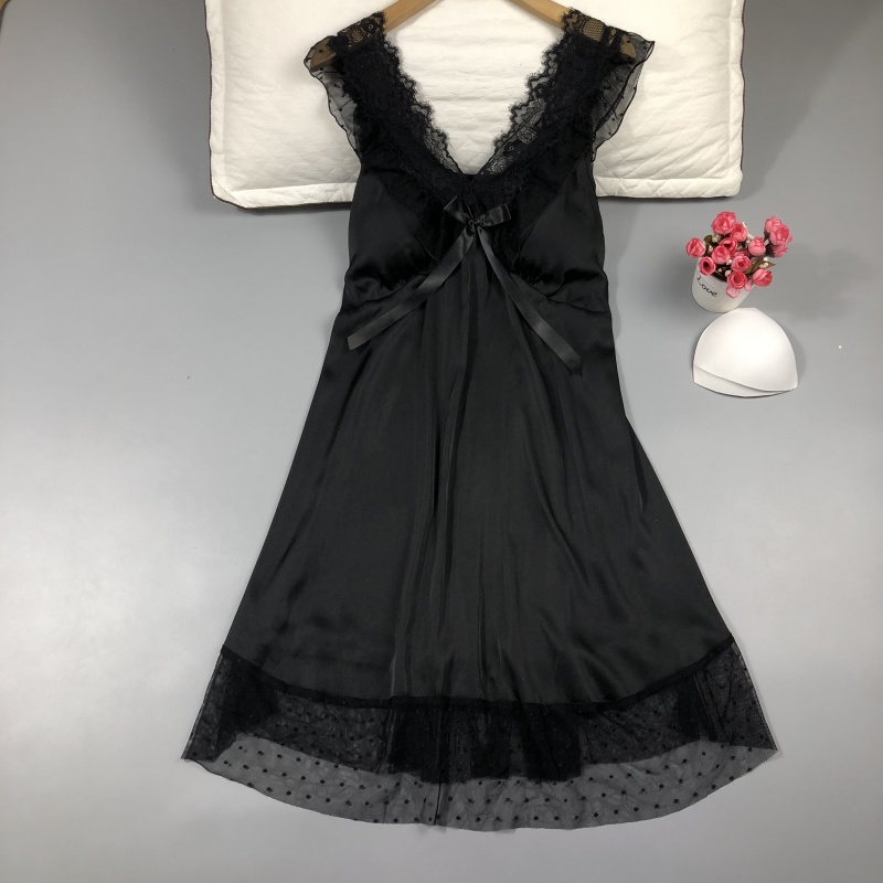 冰丝带胸垫睡衣家居服性感睡裙