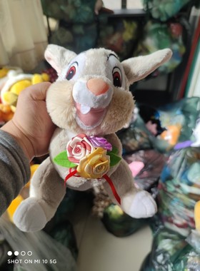 小鹿斑比Bambi小兔子桑普抱鲜花版 Thumper公仔毛绒玩具玩偶礼物