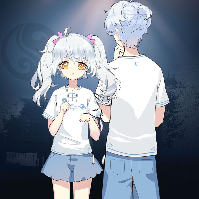 剑侠情缘3纯阳国风同人原创日常夏季男女棉绣花短袖t恤剑网三周边