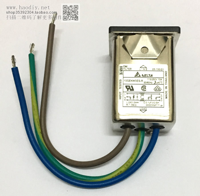 10a 220V Delta Power Filter 3 socket Fever sound purify emi Inductance filteringin the 3C Digital Accessories, Electronic components market , Power Supply Power Management, Filter category - from Buy2taobao.com to provide professional Taobao agent buy service