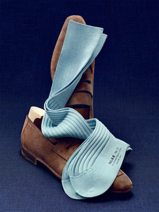 秋冬狂欢5折 德国FALKE No.13 Piuma 埃及匹玛棉条纹中筒袜 15669